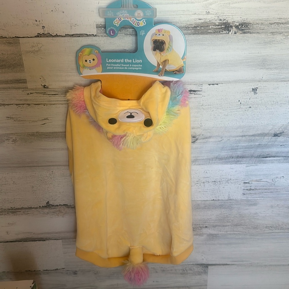 Squishmallows Dog Halloween Costume Leonard the Lion Size L NEW